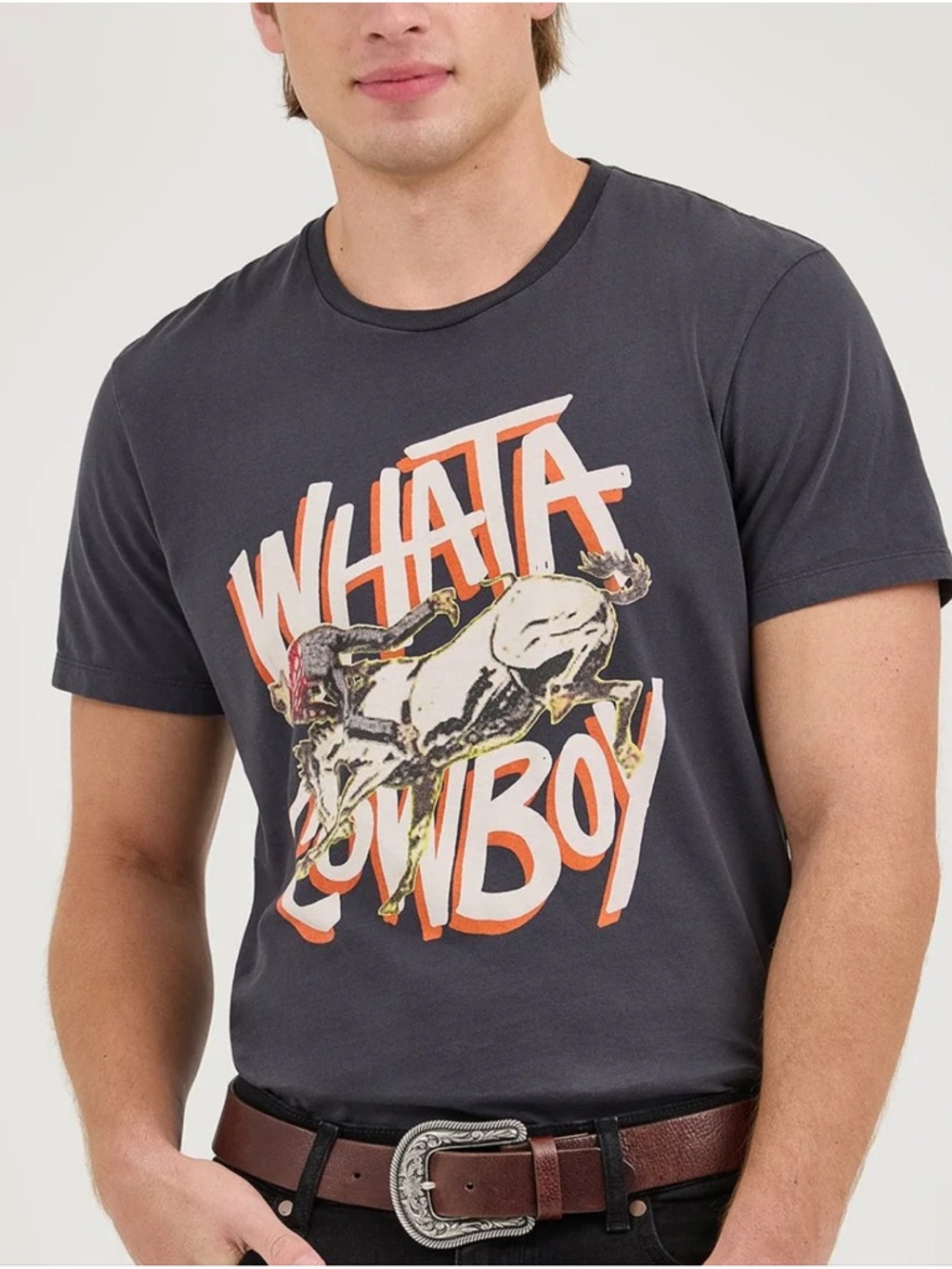 NWT WRANGLER® X WHATABURGER® COWBOY GRAPHIC BLACK T-SHIRT